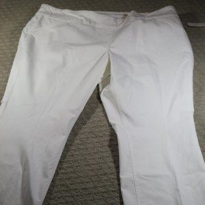 NWT Westbound Woman Size 22W White "the Park Ave fit" Classic Leg Pants